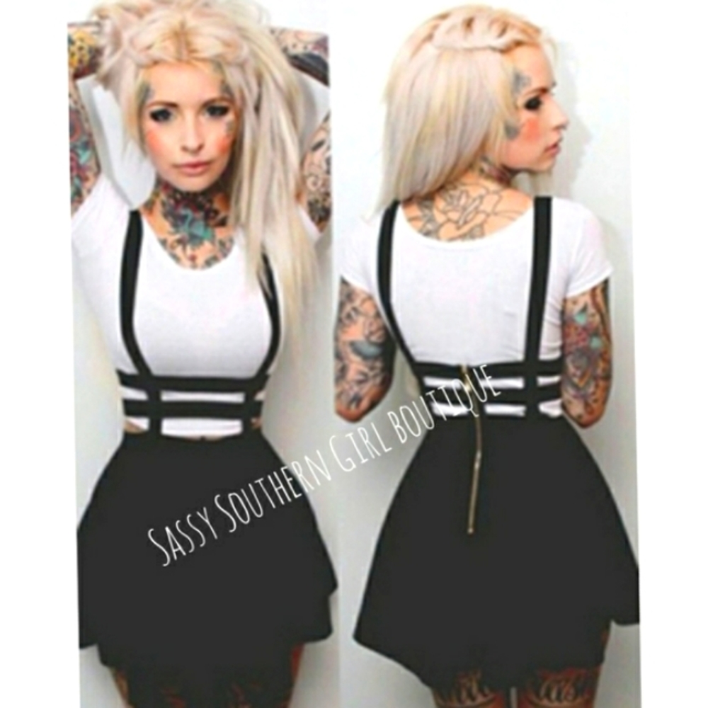 ⭐🆕 Black cage skirt dress